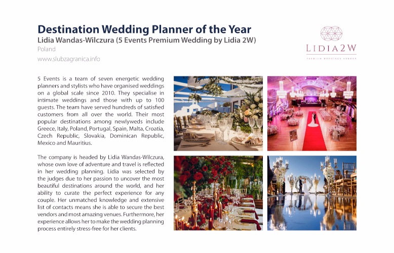 Destination Wedding Planner of the Year
